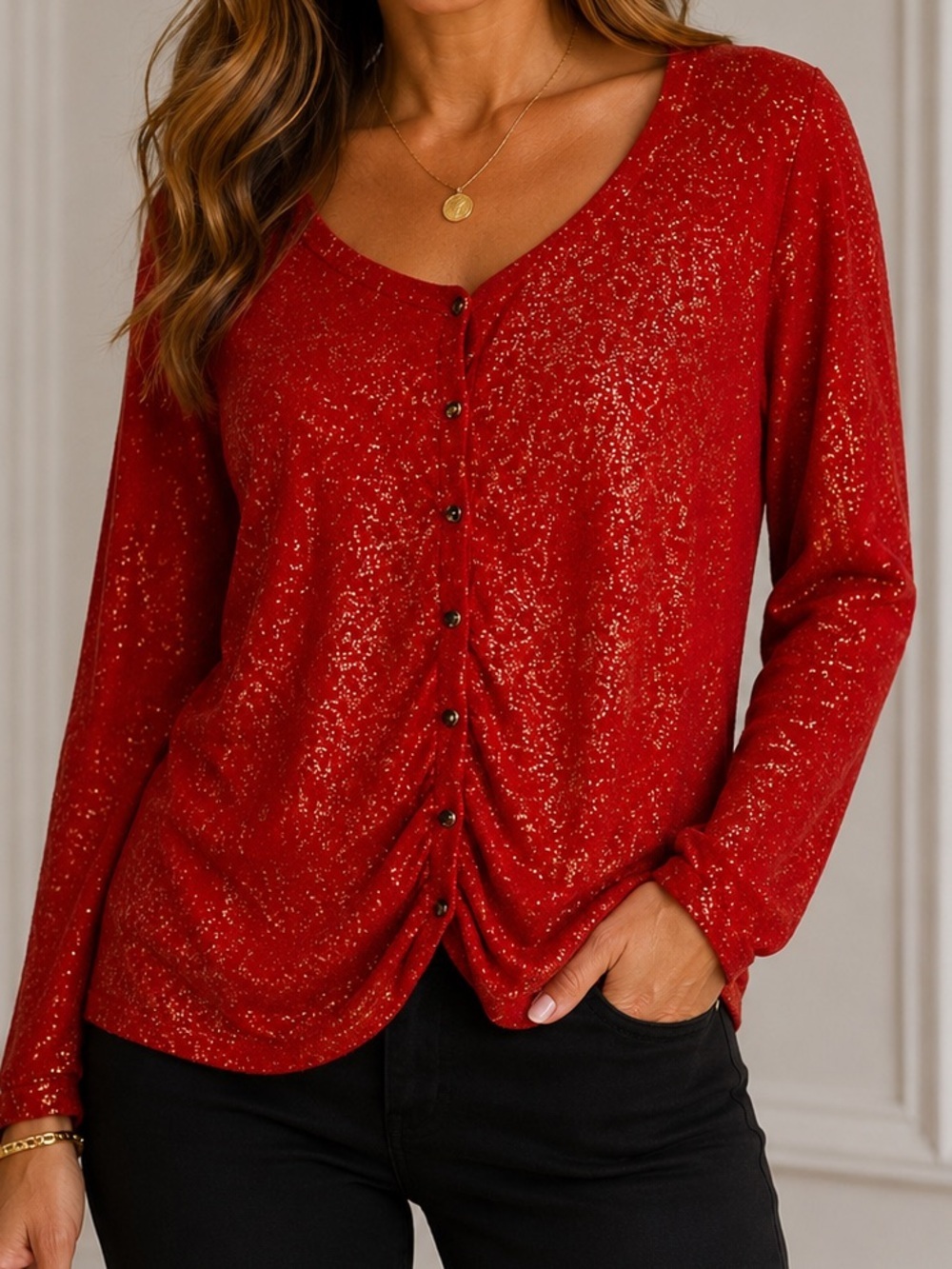 Calvin Klein Metallic Cardigan Sweater